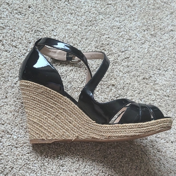 L.K. Bennett Maggie Peep toe Wedge Espadrilles - Picture 7 of 14